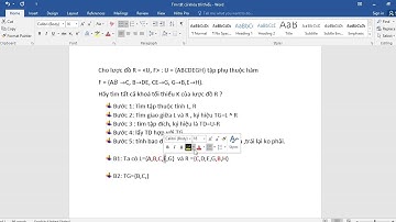 CSDL : 4.Tìm tất cả các khóa