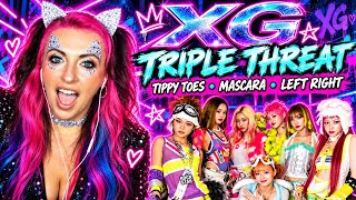 XG TRIPLE THREAT! 🔥 Tippy Toes, Mascara & Left Right | First Time Reaction!! 🤯