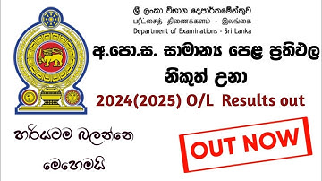 How to watch ol exam results 2024(2025) sinhala | ol results out | o/l exam results