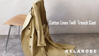 Cotton Linen Twill  Trench Coat