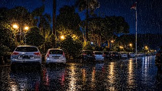 Relaxing Small Town Rainstorm with Rolling Thunder for Sleep, Study, and Nighttime Calm