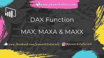 21 - MAX DAX function | MAXA DAX function |  MAXX DAX functions in Power Bi