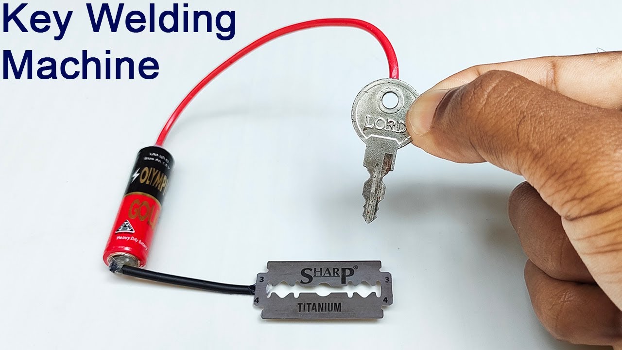 How To Make a Simple Key Welding Machine At Home With Blade Diy 12V