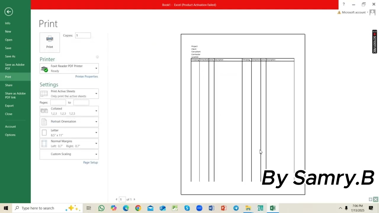 How To Prepare Take Off Sheet Format