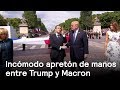 Trump y Macron se dan incómodo saludo - Trump - En Punto con Denise Maerker