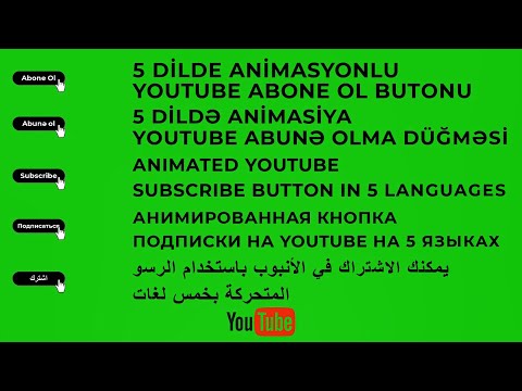 Youtube Abone Ol Butonu Yeşil Ekran - Subscribe Button Green Screen 2023