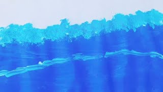 Drawing Ocean with Acrylic Paint