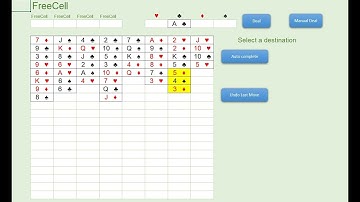 FreeCell - Excel game demo