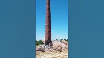 EPIC Chimney Demolition Drop!