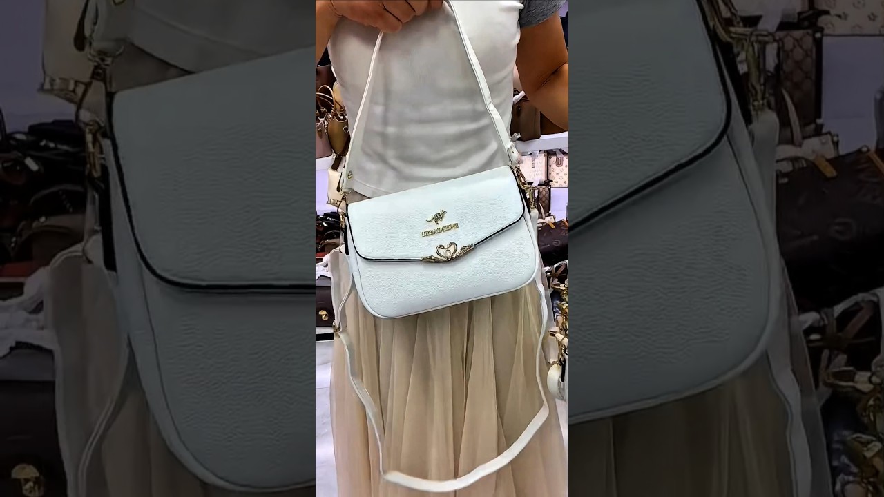 Soft Leather Handbag in White Colors