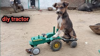 mini tractor dog Ko le Gaya hospital  diy tractor   tractor wala cartoon