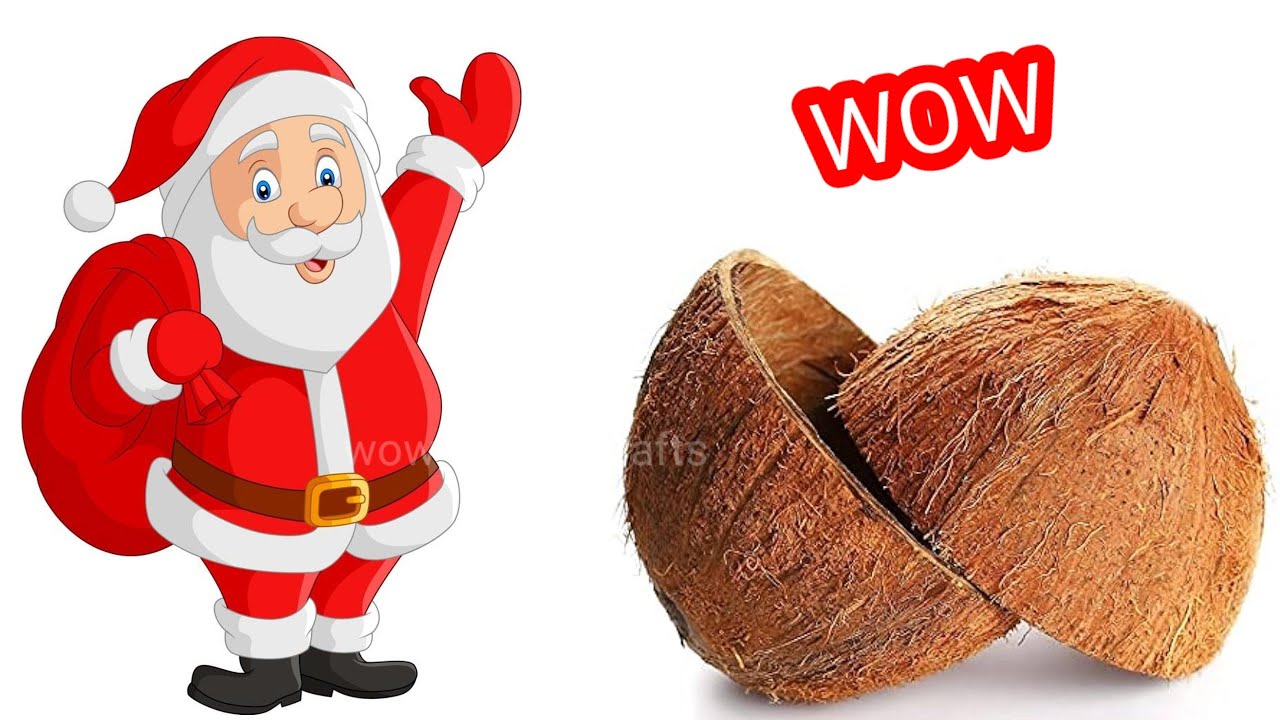 Christmas Craft With Coconut Shell/Christmas craft/Christmas Decor