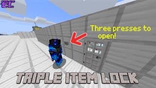 TRIPLE ITEM DOOR LOCK! | Minecraft Redstone Tutorial