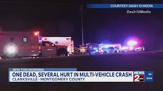 1 dead, several hurt in multi-vehicle crash in Clarksville