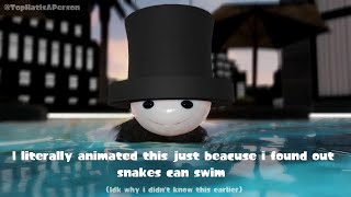 I found out snakes can swim so i animated this