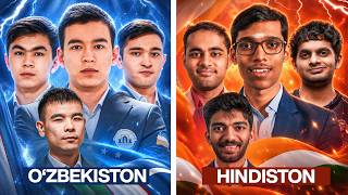 O'zbekiston🇺🇿 vs Hindiston🇮🇳 | 46-FIDE Shaxmat olimpiadasi | Samarqand, O'zbek tilida