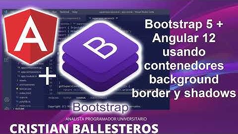 Bootstrap 5 + Angular 12 usando contenedores background border y shadows