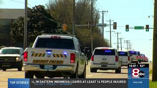 Multiple law enforcement agencies help escort body of Washington County deputy