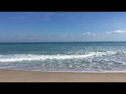 Deniz Sesi ve Kumsal Görüntüsü Rahatlatıcı Müzik Eşliğinde 4K