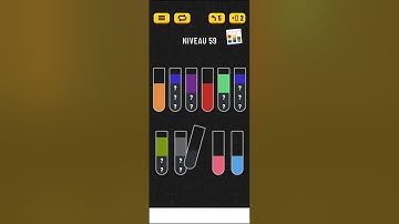 Water sort - color puzzle game level 59 solution