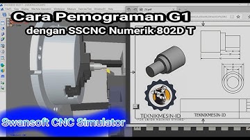 Cara Pemograman G1 NUMERIK 802D T | Swansoft CNC Simulator By: @id.teknikmesin