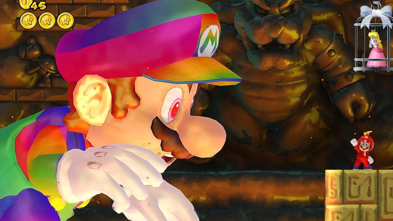 EVIL RAINBOW MARIO in New Super Mario Bros. Wii