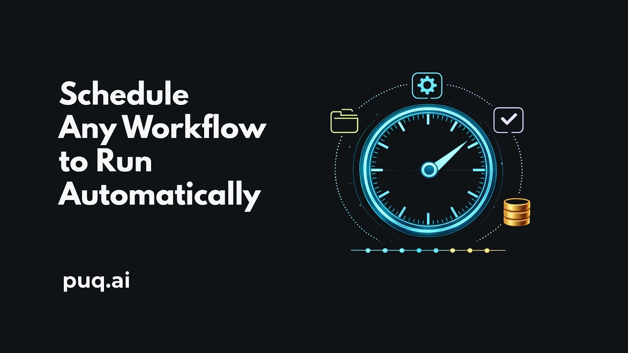 Schedule Any Workflow to Run Automatically | puq.ai Demo - YouTube