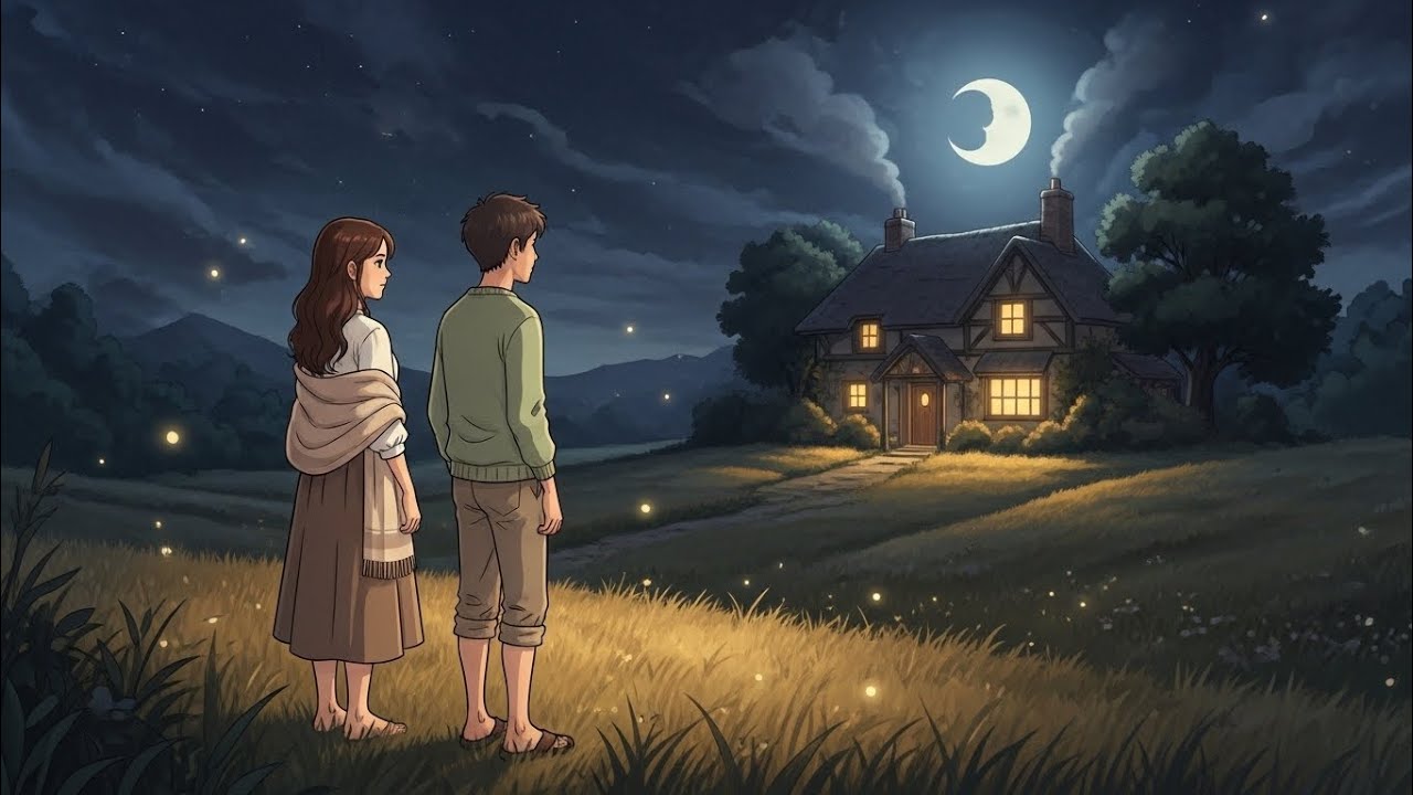 A Peaceful Village Evening 🌿 | Soft Girl & Boy Story | Relaxing Ghibli Style Animation