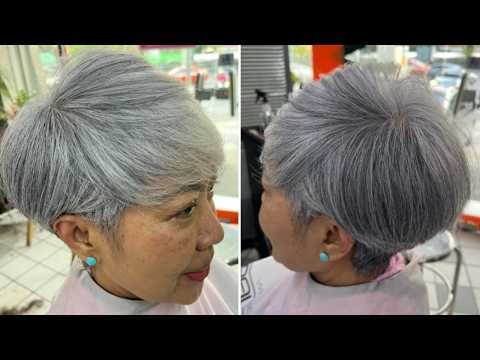 How to Add Volume to Grey Short Pixie Bob | Texturizing Technique for Fuller, Soft Layers