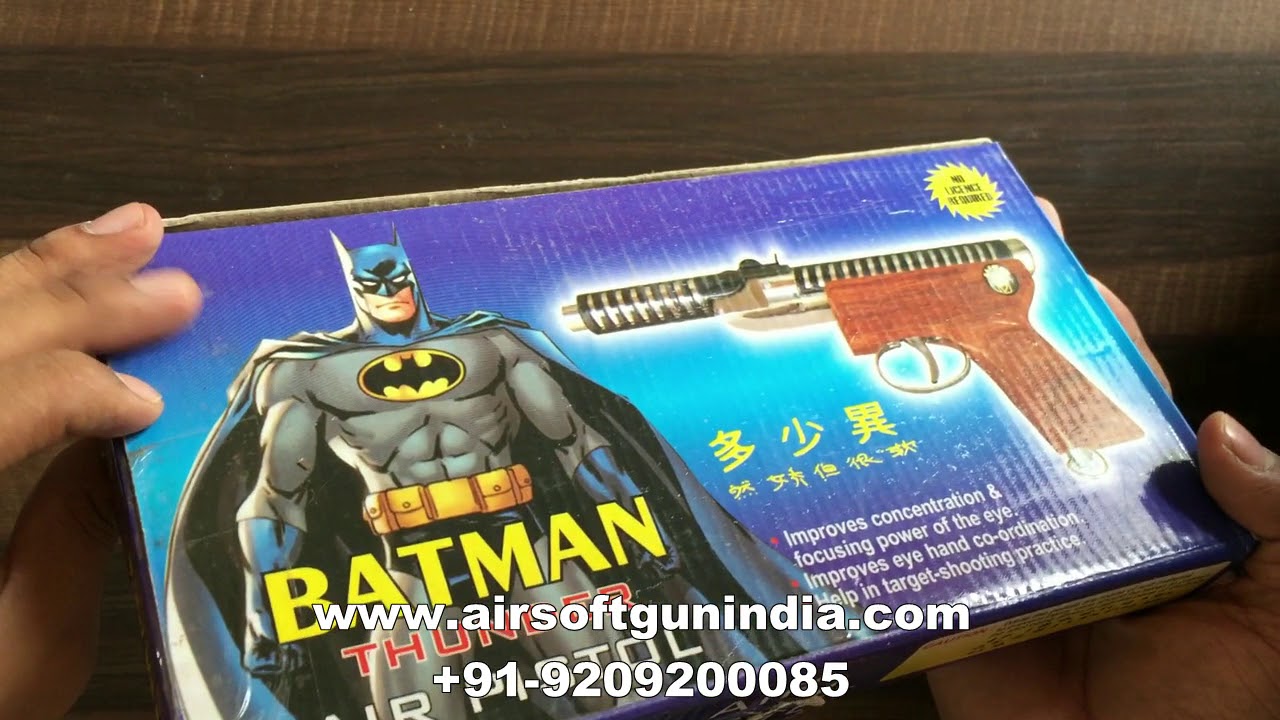 BATMAN 007 Wooden Handle Air Gun ( SILVER ) by Airsoft Gun india - YouTube