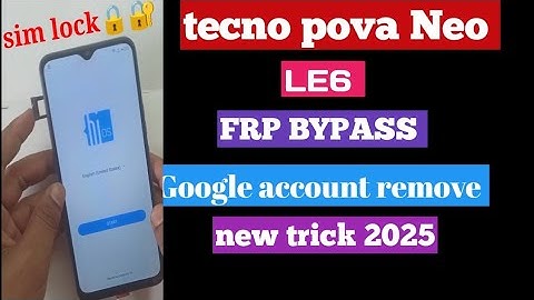 Tecno pova Neo (LE6) FRP BYPASS ! Google account remove ! new trick 2025 no pc .