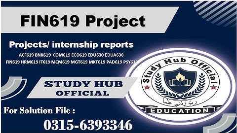 FIN619 Project and proposal