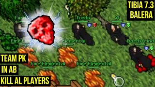 Tibia Golden Age - Team Pk Summoner 4 Fire Elemental and Kill All Players in Ab-dendriel