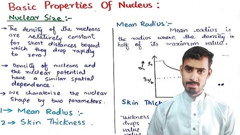 Basic properties of nucleus Introduction; Lec no. 1