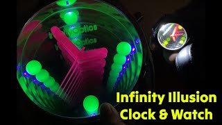 Infinity Optics Optical Illusion Clock & Watch 😵 #illusion #infinitymirror