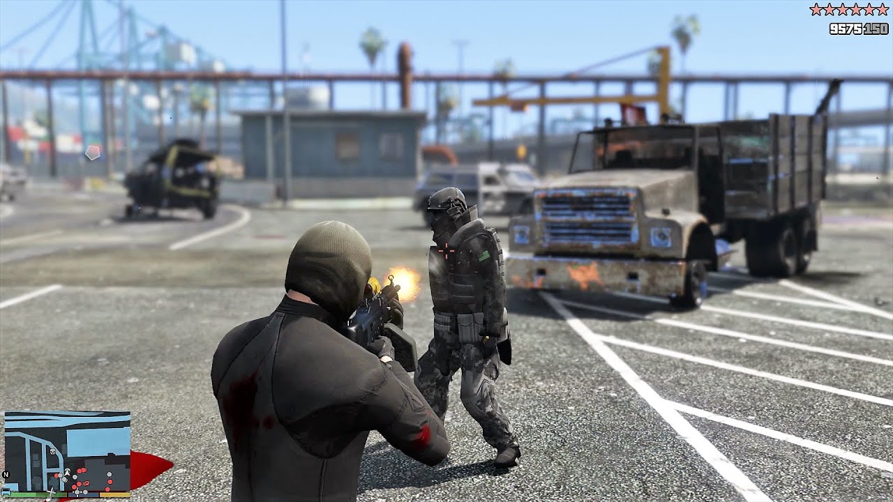 GTA 5 - MICHAEL’S TEN STAR MERRYWEATHER BATTLE AT THE MERRYWEATHER BASE (RDE 4.0.1)