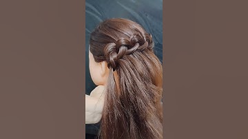 Cross Loop Waterfall Braid for Short Hair #WaterfallBraid #Shorts #ShortHairstyles #foryou