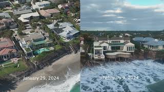 Jupiter Inlet Colony Beach Erosion - 10 day comparison