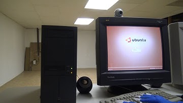 Booting up Ubuntu 8.04 LTS Retro Linux operating system Pentium 4 in the BACKROOMS