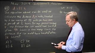 May 2019 Sat Distance Traveled - Question -18