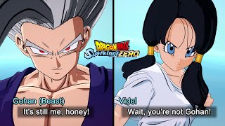 Videl Does NOT Recognize Beast Gohan - Dragon Ball Sparking Zero (DLC 1) Interactions & Dialogue