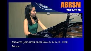 [青苗琴行 x 香港演藝精英協會] ABRSM Piano 2019 - 2020 Grade 7 A3 Andante 2nd movt from Sonata in G,K.283