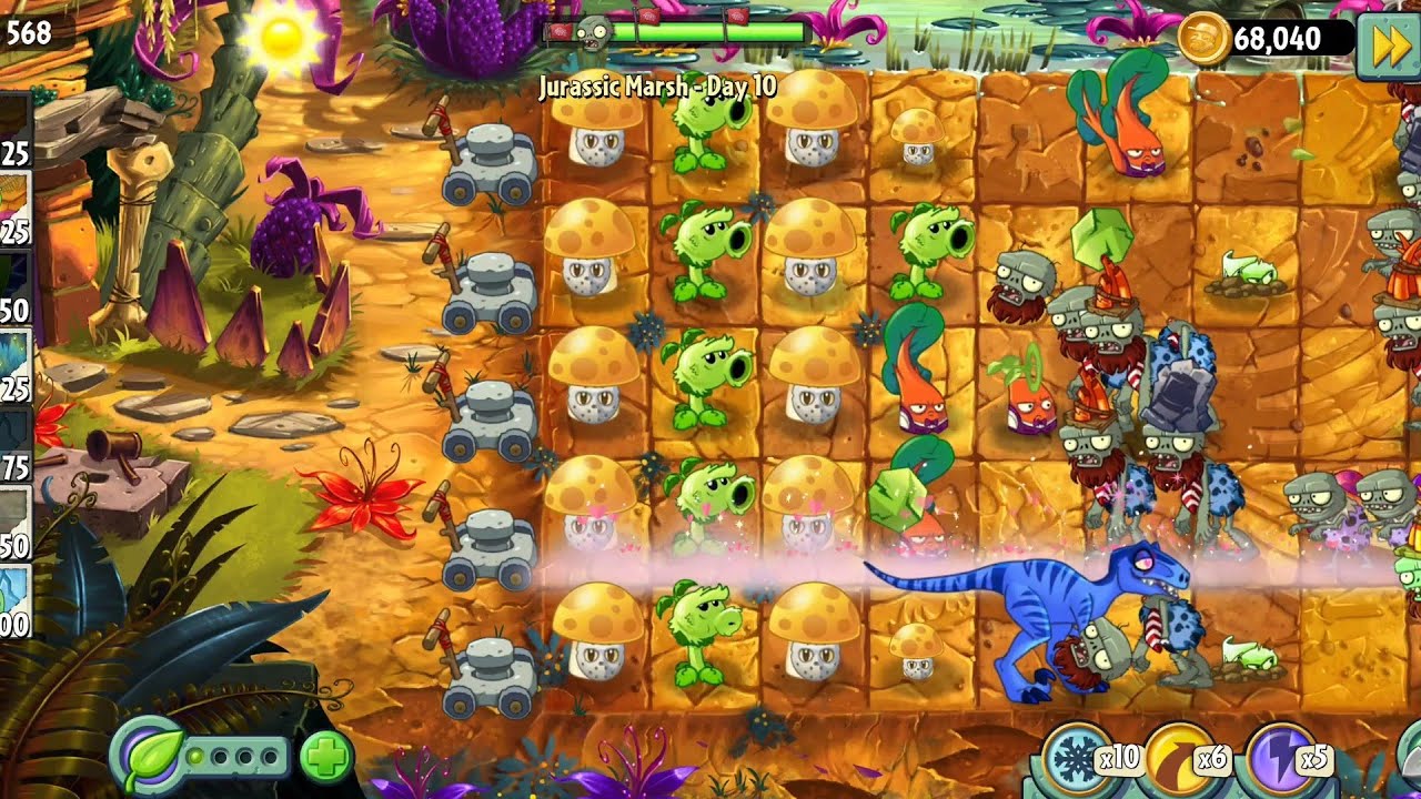 PvZ 2 Reflourished Jurassic Marsh 📅 - YouTube