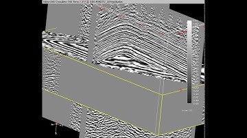 3D Reflection seismic data showing slices
