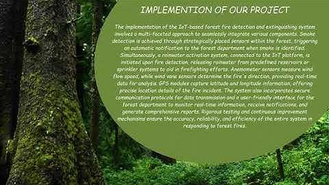 IOT based forest fire detection and extinguishing system