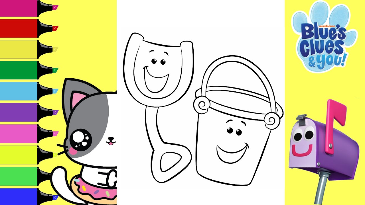 Coloring Blue's Clues and You Pail Shovel Paprika Cinnamon Mailbox and