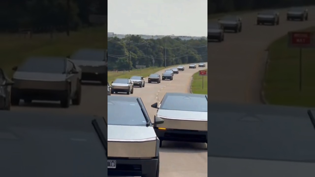 Thousands of CyberTruck on Road 