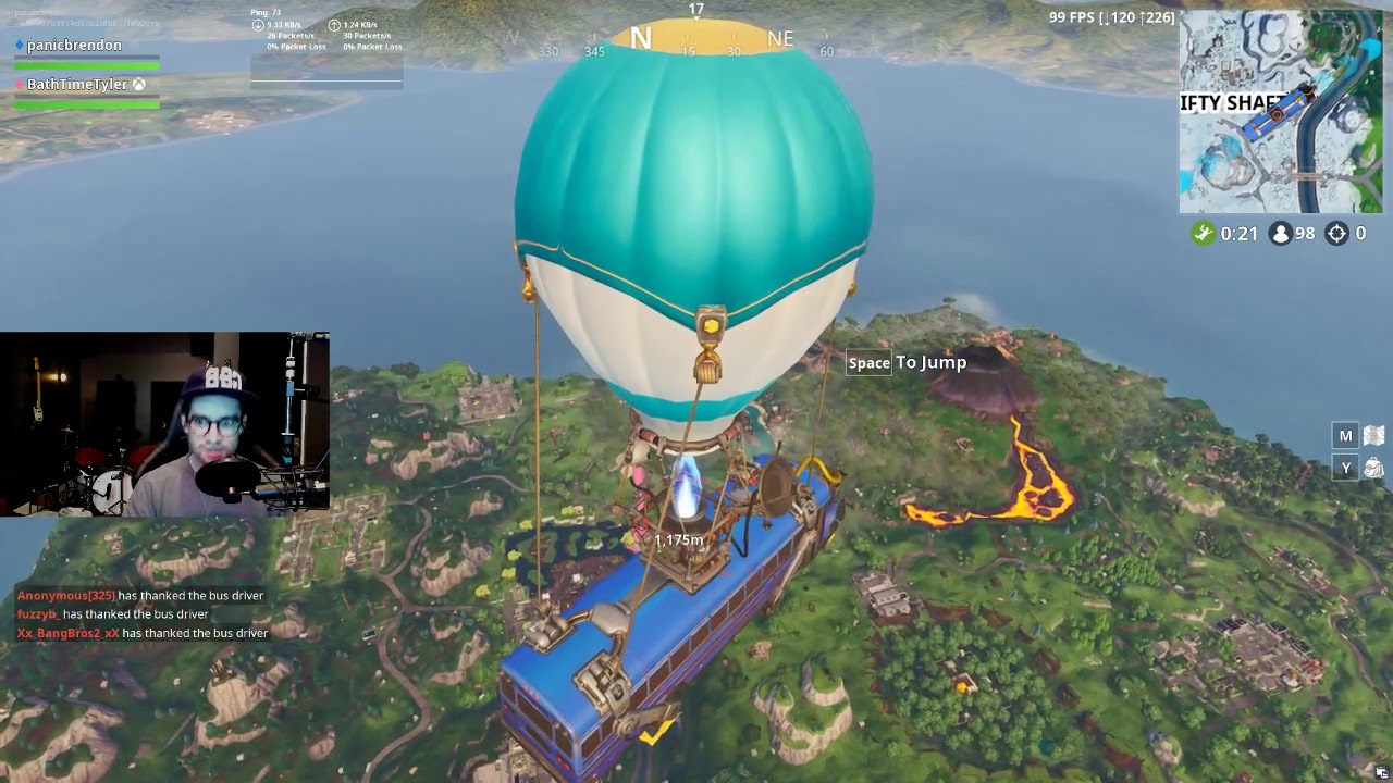 Tyler Joseph and Brendon Urie playing Fortnite