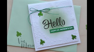 ST. Patrick's Day Card Process