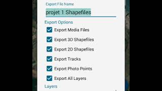 SW Maps 6: l'exportation des nouvelles couches SHP screenshot 1
